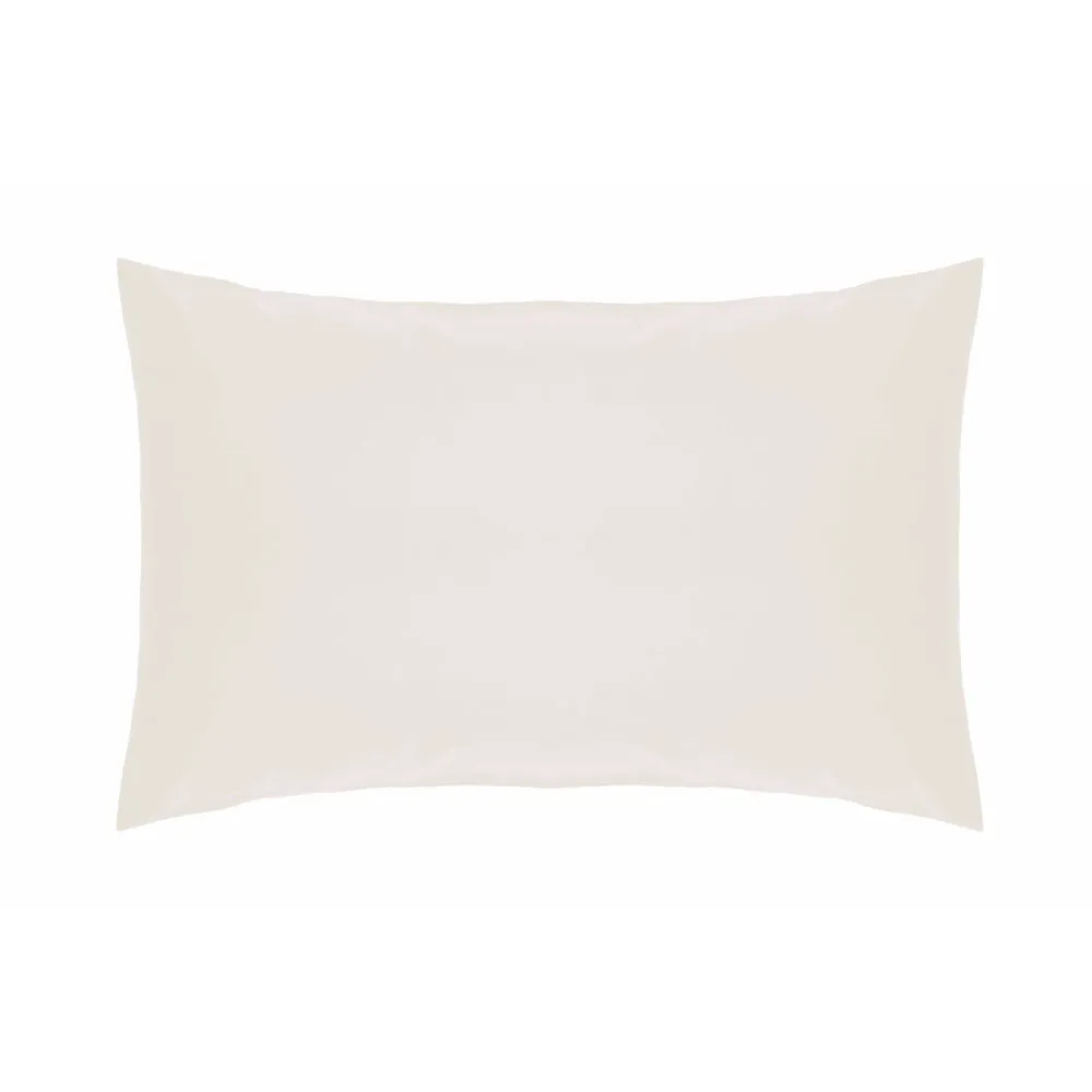 200 Thread Count Cotton Percale Pillowcase Ivory