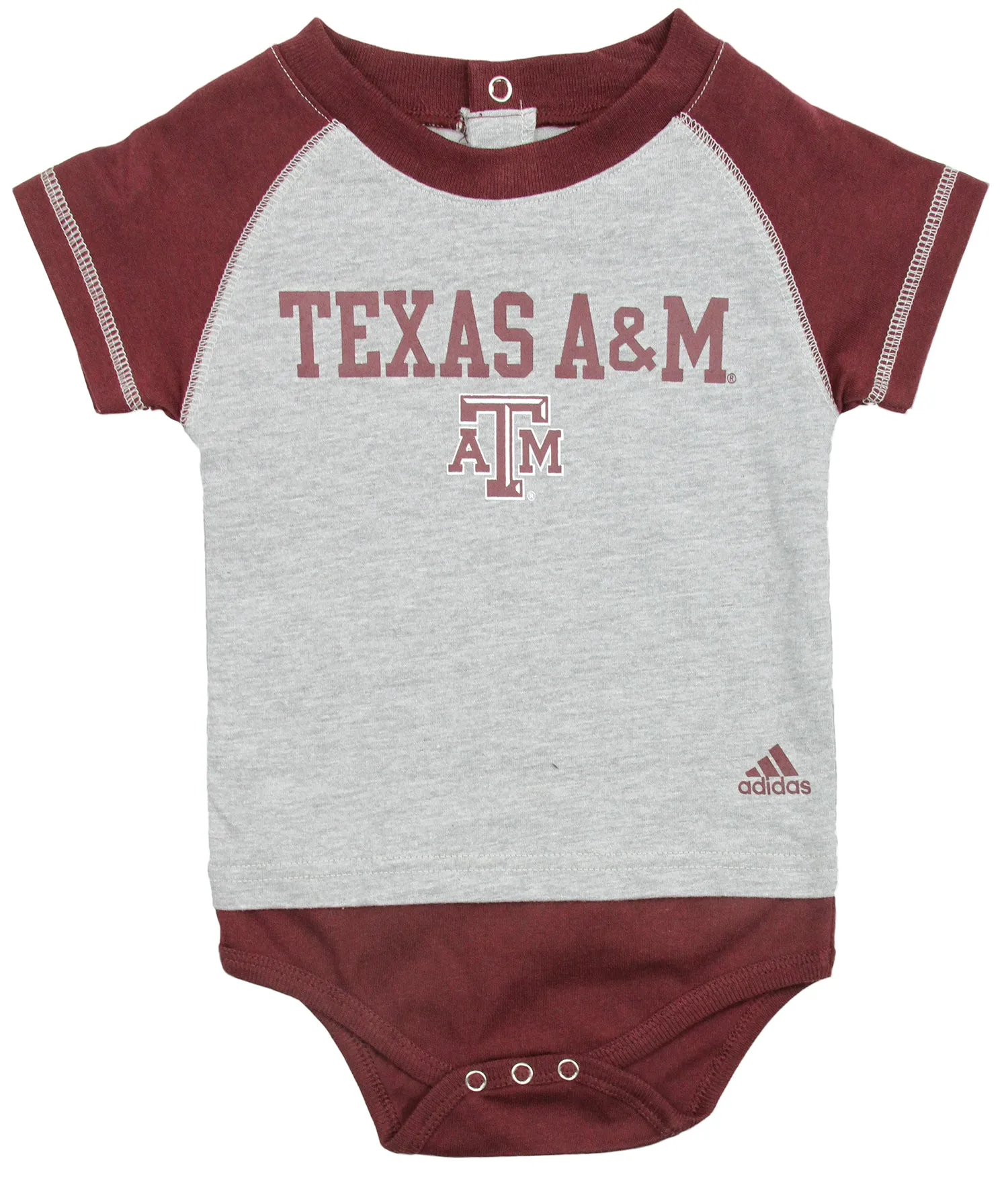 Adidas NCAA Infants Texas A&M Aggies Little Tee Creeper Bib Booties 3 Piece Set
