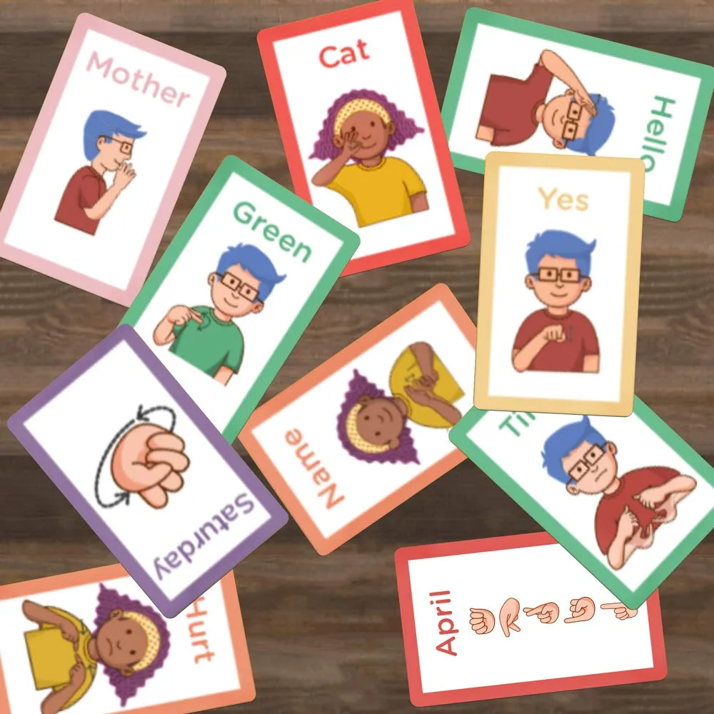 American Sign Language Flash Cards for Toddlers - 180 ASL Flash Cards for Babies