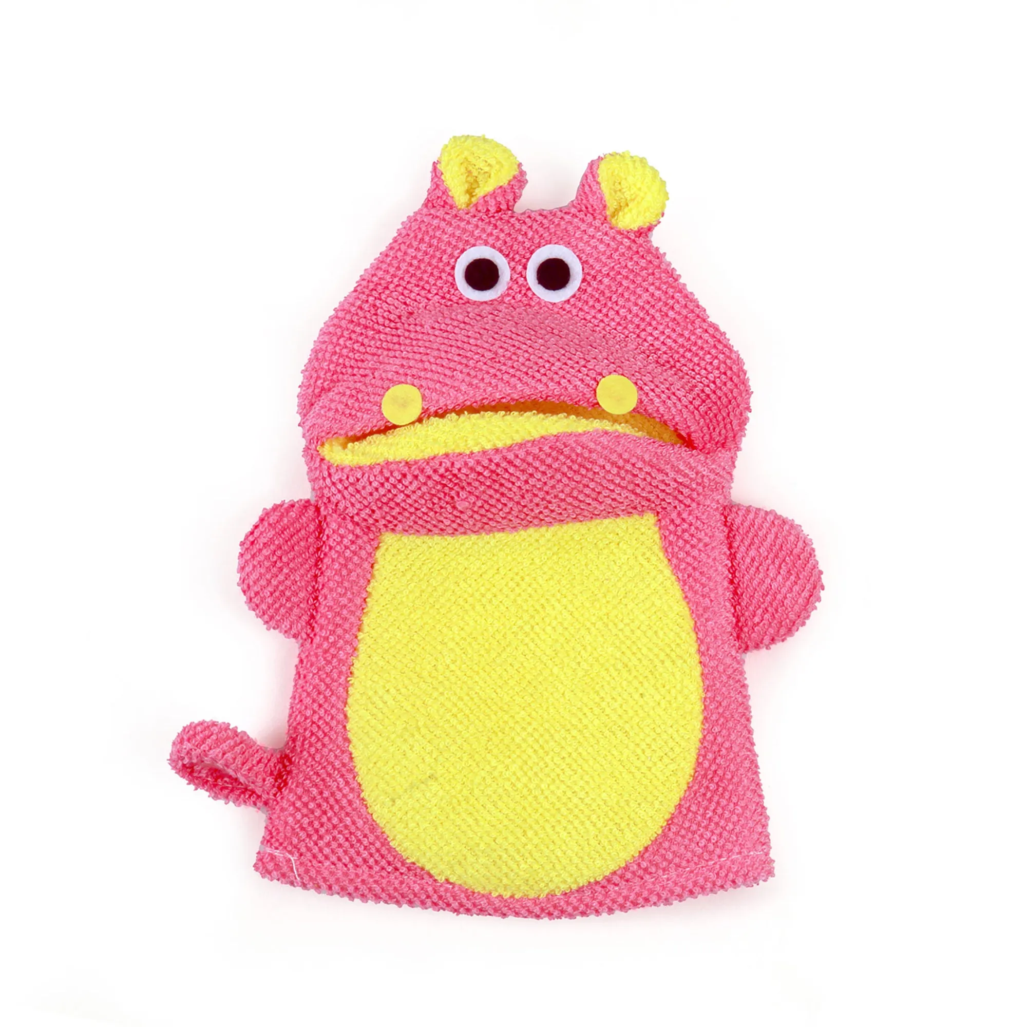 Animal Pink And Yellow Cartoon Bath Glove