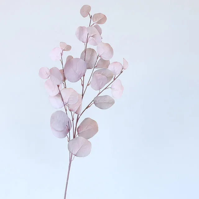 Artificial Eucalyptus Flower Plant Leaf Plastic Rod Long Branch Green Fake Plant Summer Autumn Home Bedroom Wall Decoration
