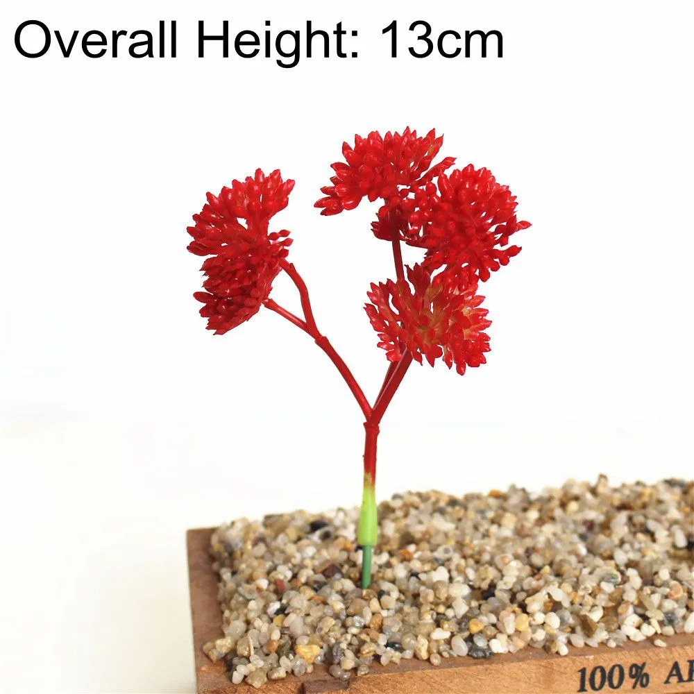 Artificial Green Purple Red Blue Succulent Plants Home Garden Wedding Decoration Mini Desktop Bonsai DIY Plante Artificielle