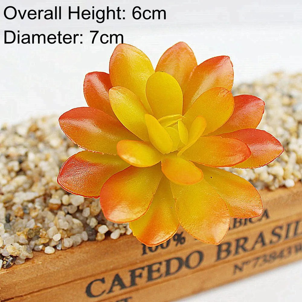 Artificial Green Purple Red Blue Succulent Plants Home Garden Wedding Decoration Mini Desktop Bonsai DIY Plante Artificielle