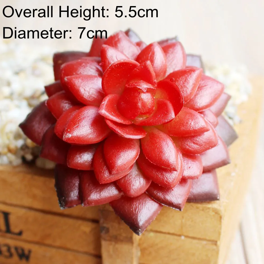 Artificial Green Purple Red Blue Succulent Plants Home Garden Wedding Decoration Mini Desktop Bonsai DIY Plante Artificielle