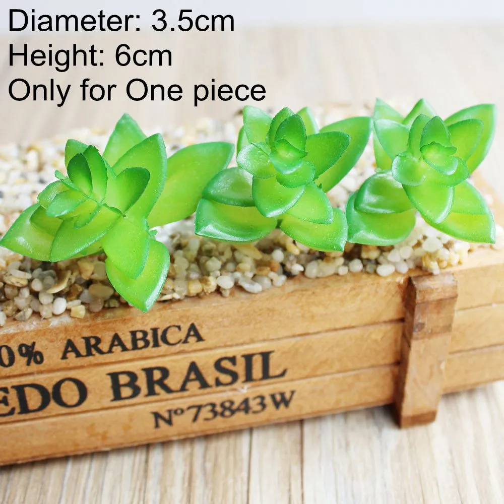 Artificial Green Purple Red Blue Succulent Plants Home Garden Wedding Decoration Mini Desktop Bonsai DIY Plante Artificielle