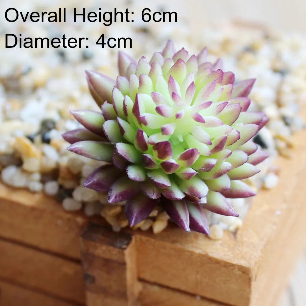 Artificial Green Purple Red Blue Succulent Plants Home Garden Wedding Decoration Mini Desktop Bonsai DIY Plante Artificielle