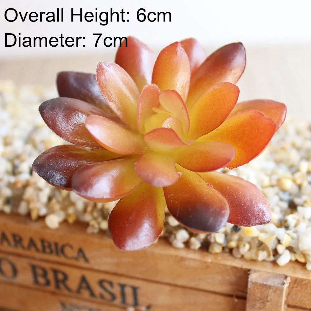 Artificial Green Purple Red Blue Succulent Plants Home Garden Wedding Decoration Mini Desktop Bonsai DIY Plante Artificielle