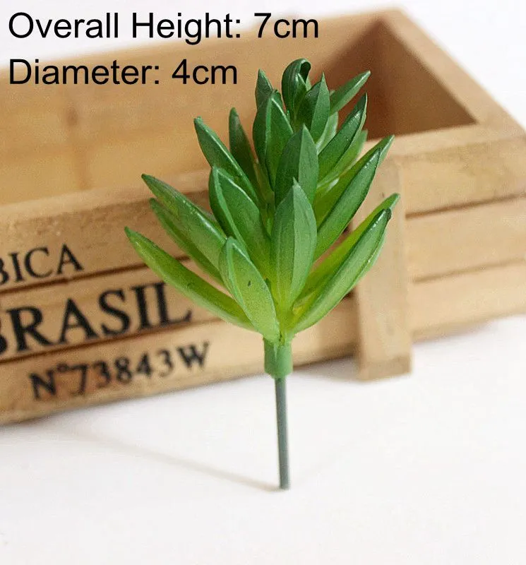 Artificial Green Purple Red Blue Succulent Plants Home Garden Wedding Decoration Mini Desktop Bonsai DIY Plante Artificielle