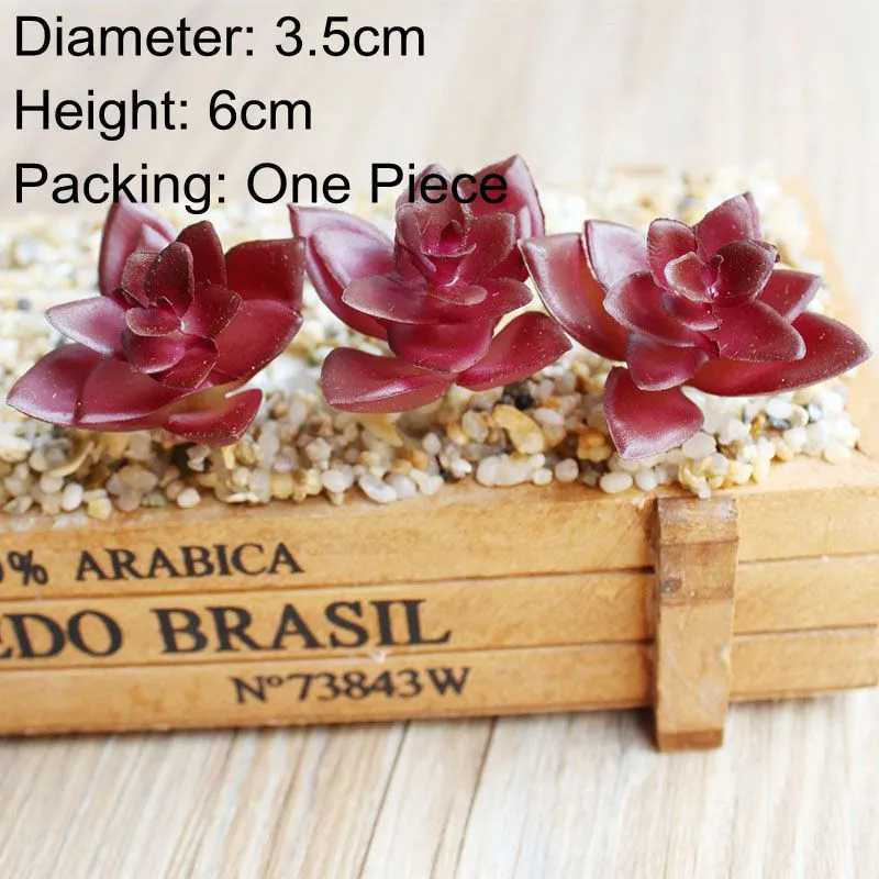Artificial Green Purple Red Blue Succulent Plants Home Garden Wedding Decoration Mini Desktop Bonsai DIY Plante Artificielle