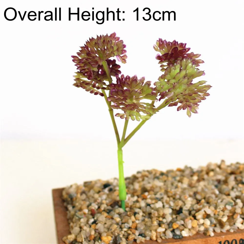 Artificial Green Purple Red Blue Succulent Plants Home Garden Wedding Decoration Mini Desktop Bonsai DIY Plante Artificielle