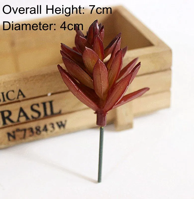 Artificial Green Purple Red Blue Succulent Plants Home Garden Wedding Decoration Mini Desktop Bonsai DIY Plante Artificielle
