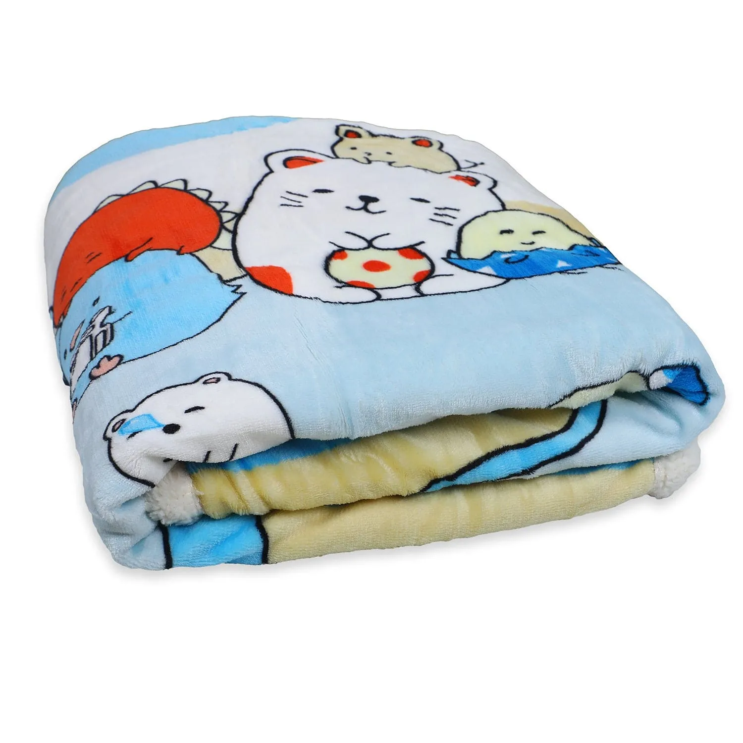 Baby Moo Dino Ride Super Soft Swaddling All Season Blanket - Blue