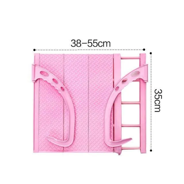 Balcony Foldable Clothes Hanging Drying Rack Organizer