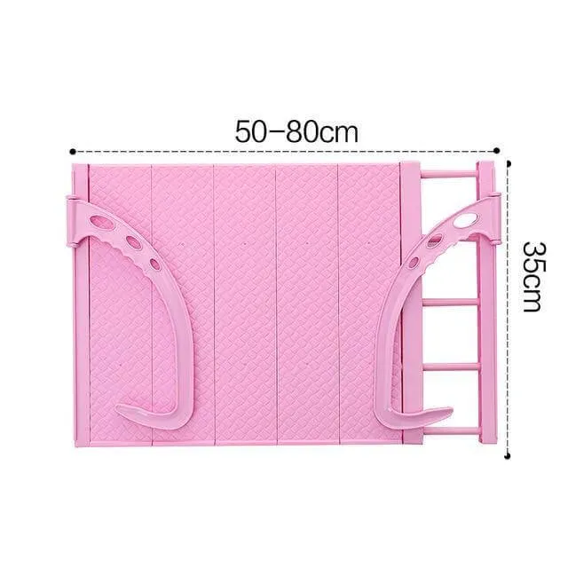 Balcony Foldable Clothes Hanging Drying Rack Organizer