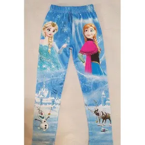 Blue Snowflake Frozen Fairy Children Legging 5 Pieces/lot Size in 90-100-110-120-130 cm