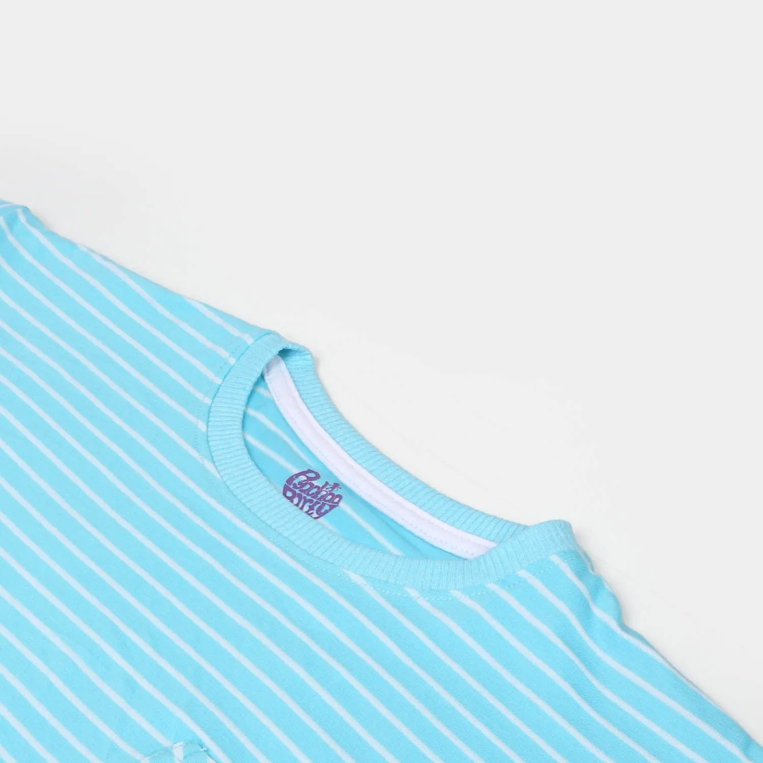 Boys Cotton T-Shirt Okay Great | L-Blue