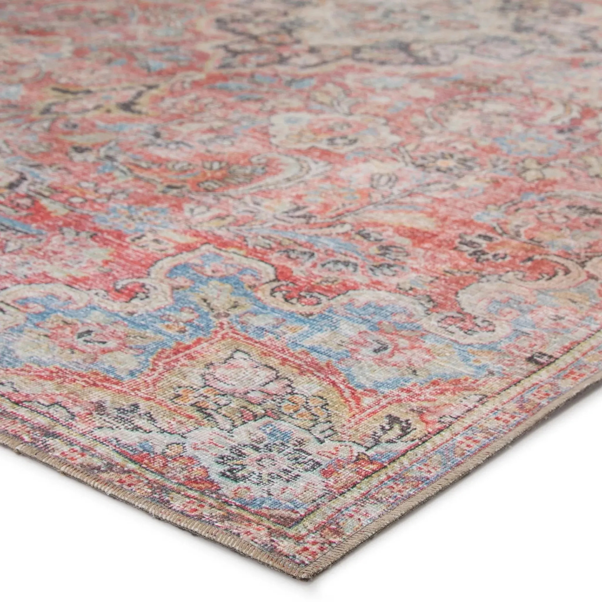 Chateau CHT01 Red/Light Blue Rug