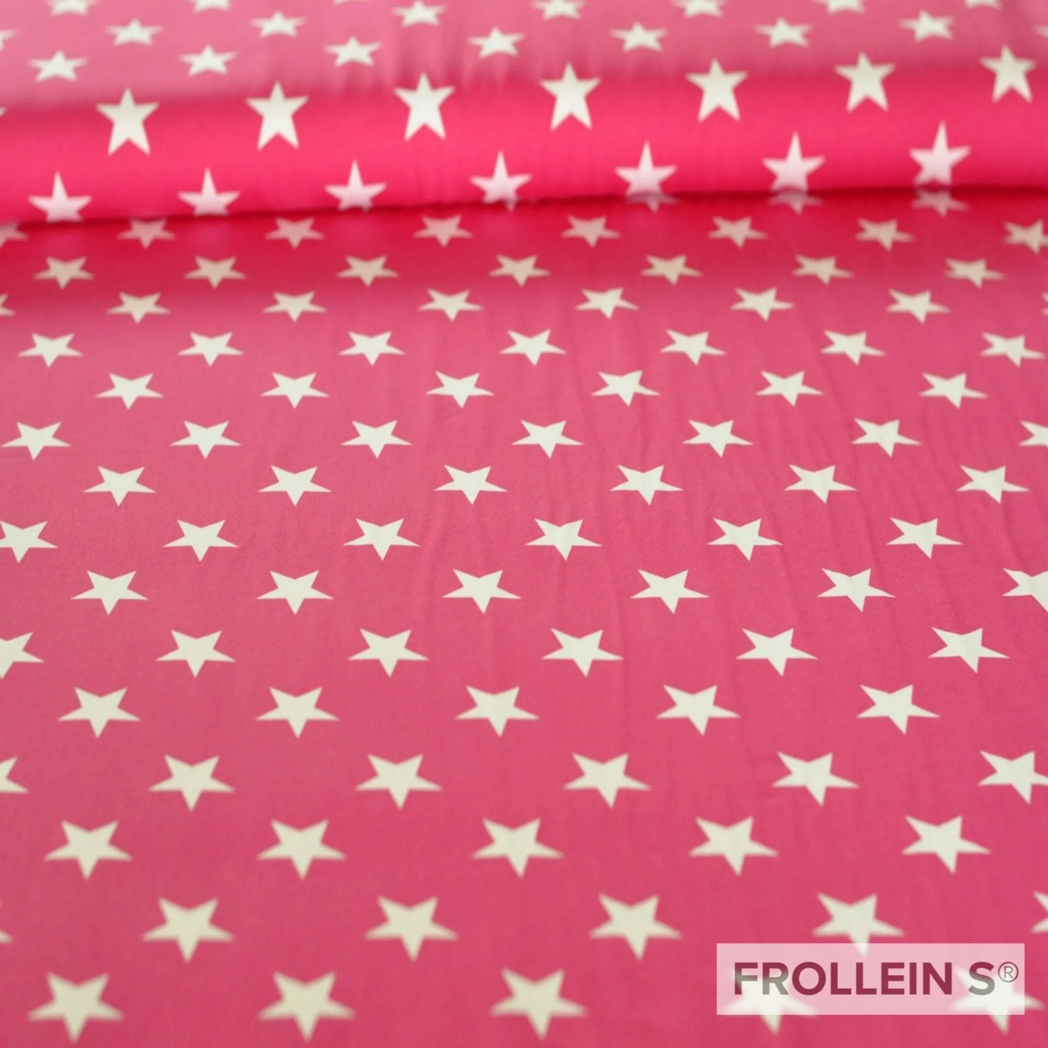 Cotton Jersey - Big Stars - Pink