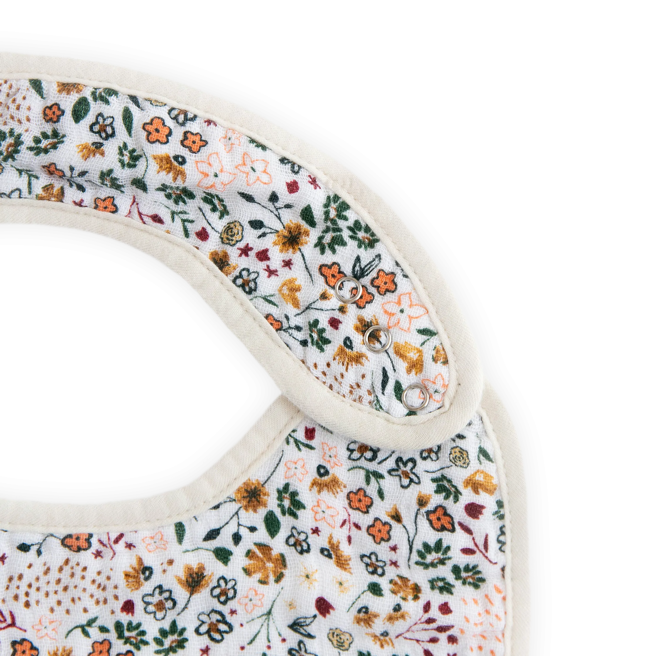 Cotton Muslin Classic Bib 3 Pack - Vintage Floral