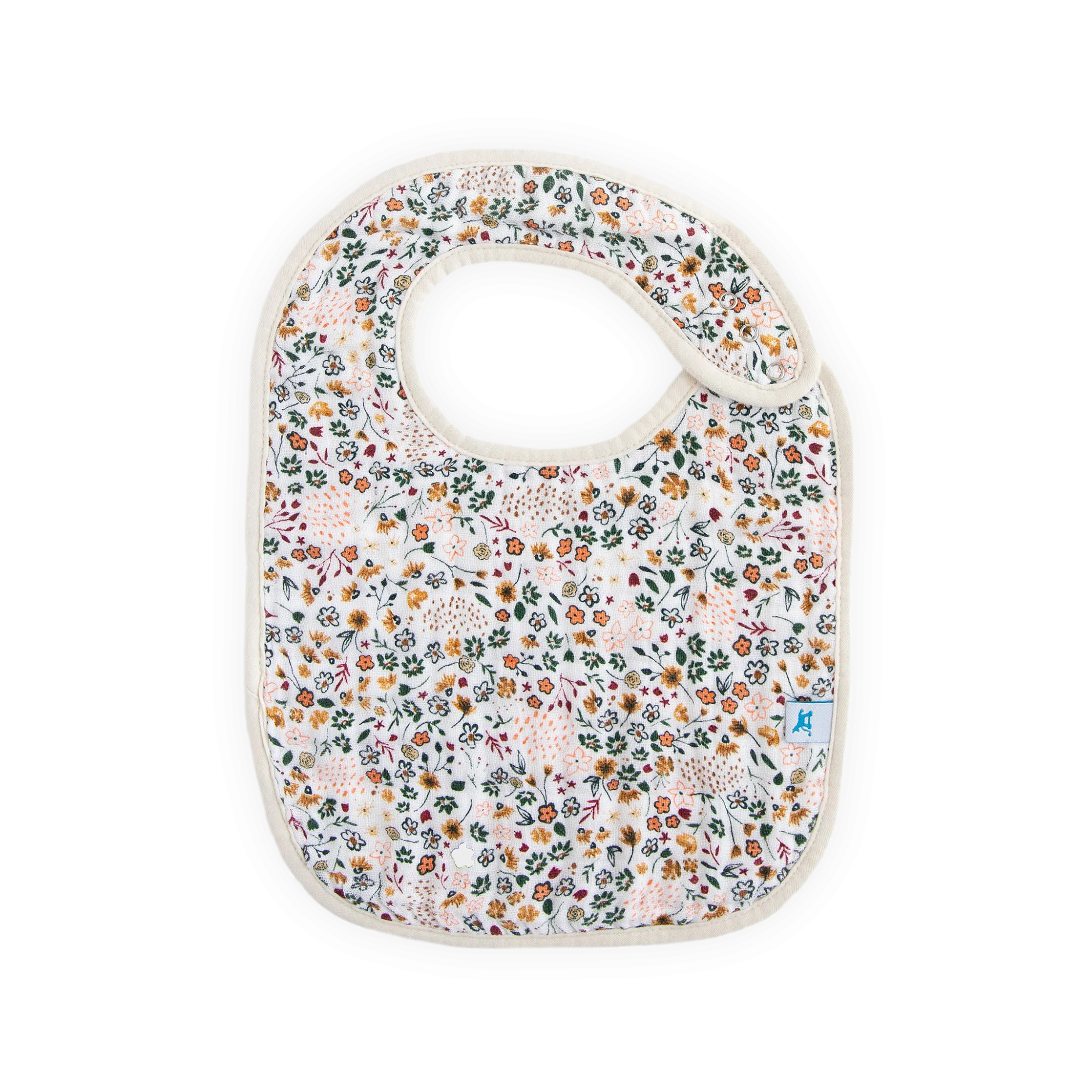 Cotton Muslin Classic Bib 3 Pack - Vintage Floral