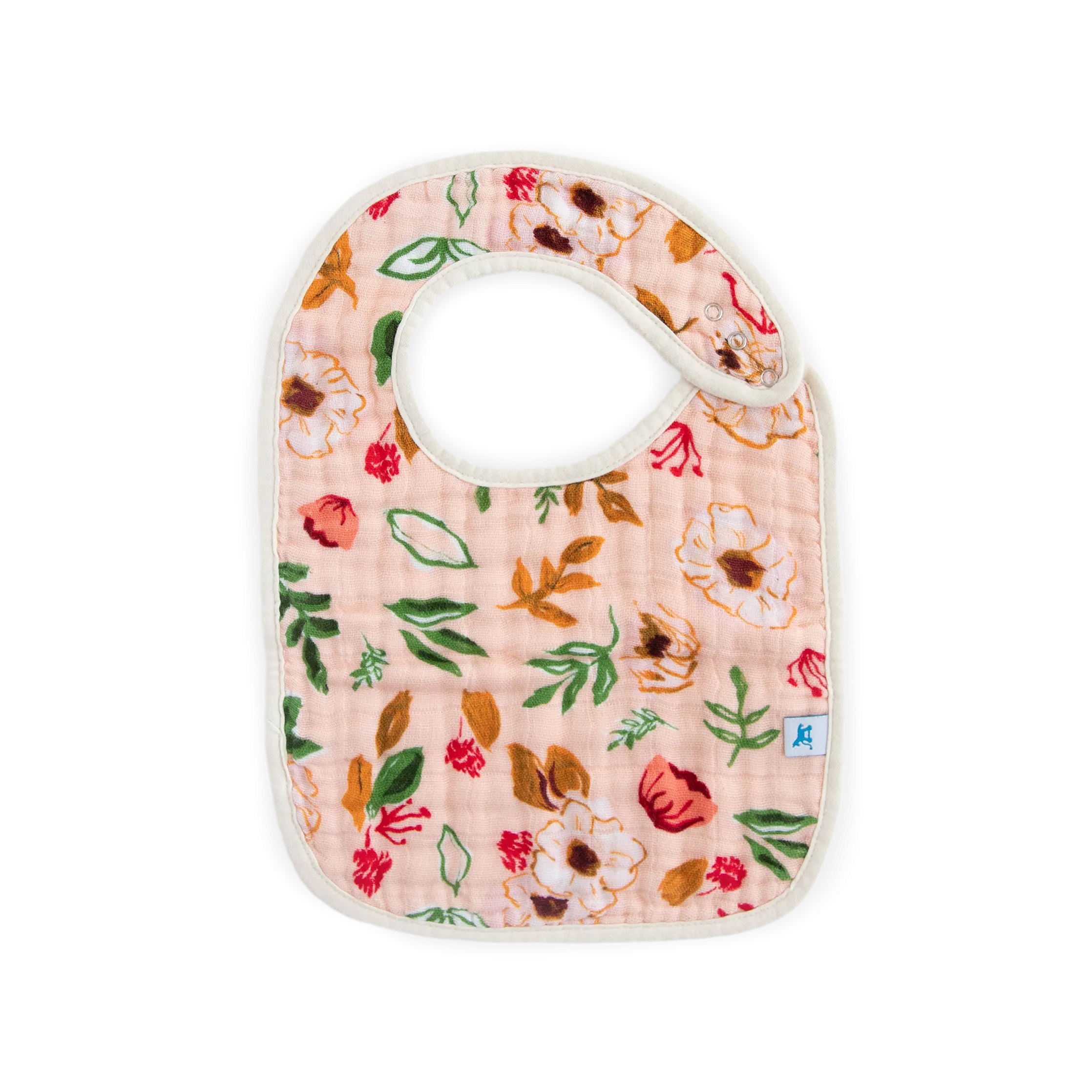 Cotton Muslin Classic Bib 3 Pack - Vintage Floral