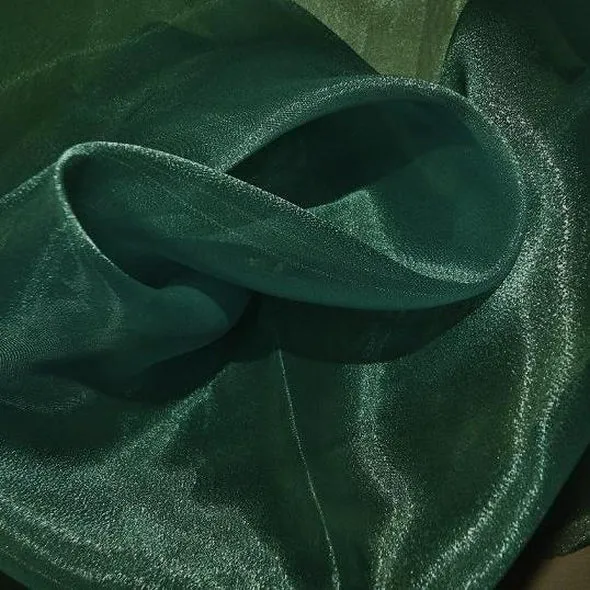Crystal Organza Table Runner in Hunter Green 405