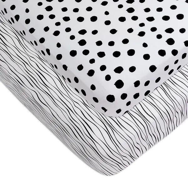 Ely's & Co. Cotton Crib Sheet - 2 Pack