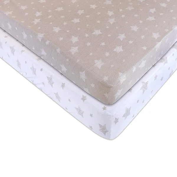 Ely's & Co. Cotton Crib Sheet - 2 Pack