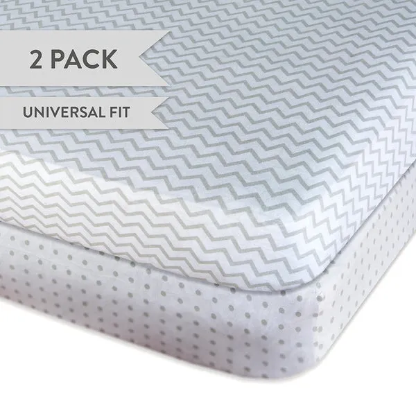 Ely's & Co. Cotton Crib Sheet - 2 Pack