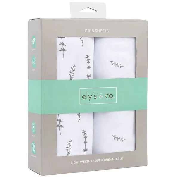 Ely's & Co. Cotton Crib Sheet - 2 Pack