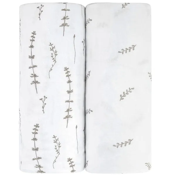 Ely's & Co. Cotton Crib Sheet - 2 Pack