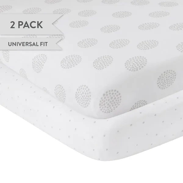 Ely's & Co. Cotton Crib Sheet - 2 Pack