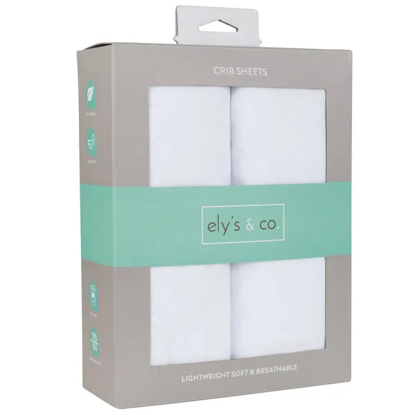 Ely's & Co. Cotton Crib Sheet - 2 Pack