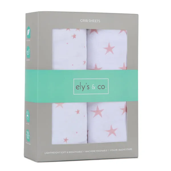 Ely's & Co. Cotton Crib Sheet - 2 Pack