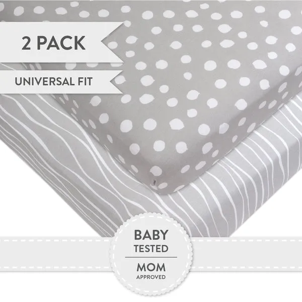 Ely's & Co. Cotton Crib Sheet - 2 Pack