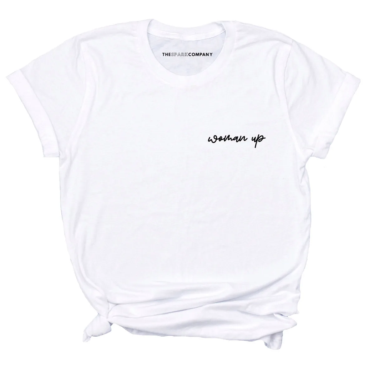 Embroidered Woman Up Feminist T-Shirt