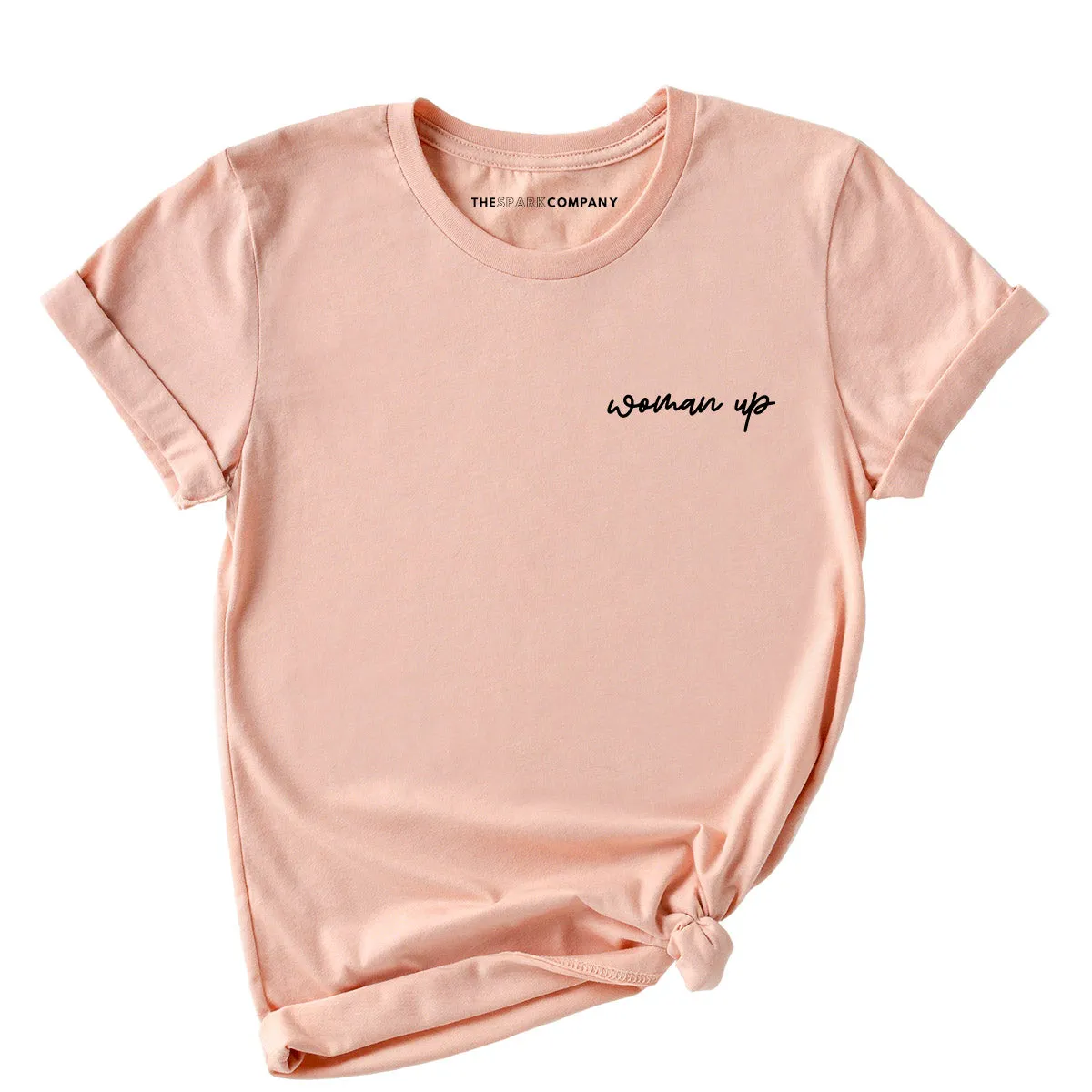 Embroidered Woman Up Feminist T-Shirt