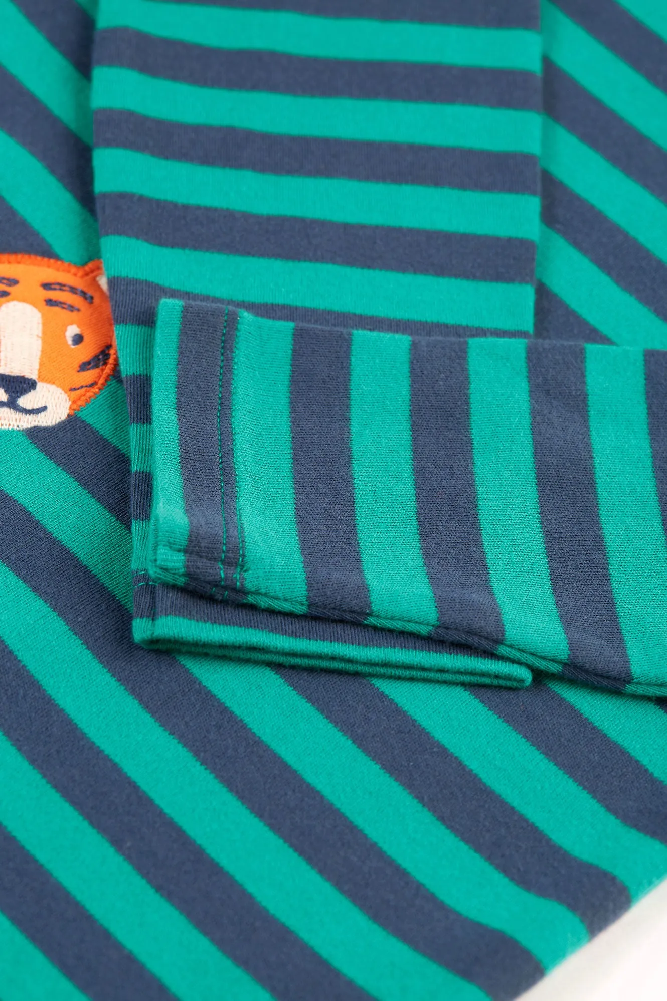 Frugi Baby Boys Bobby Applique Tiger Top