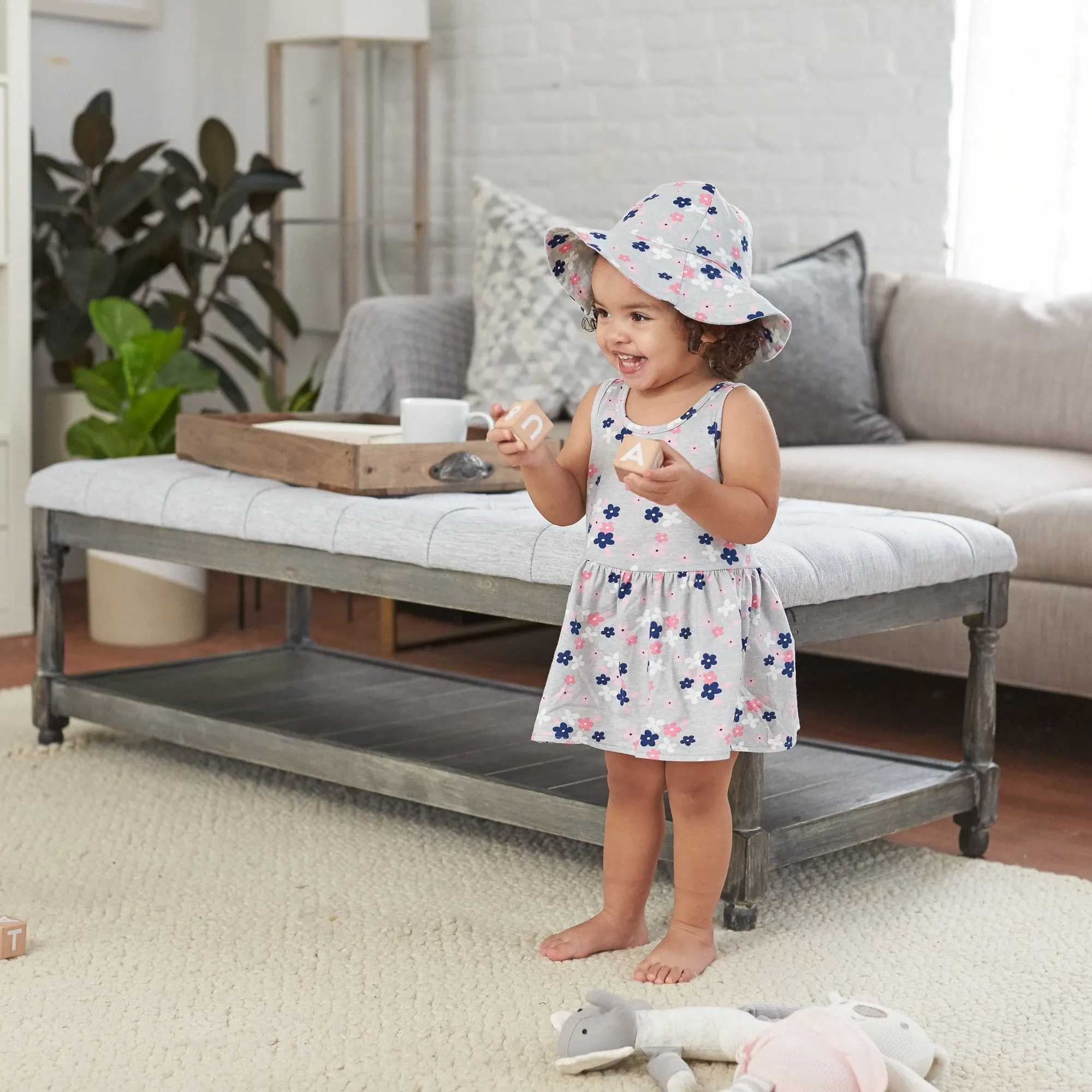 Gerber Baby Girls 3-Piece Dress Set, Pretty Flowers