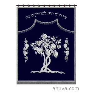 Grapevine Tree Design In Parochet Ark Curtain