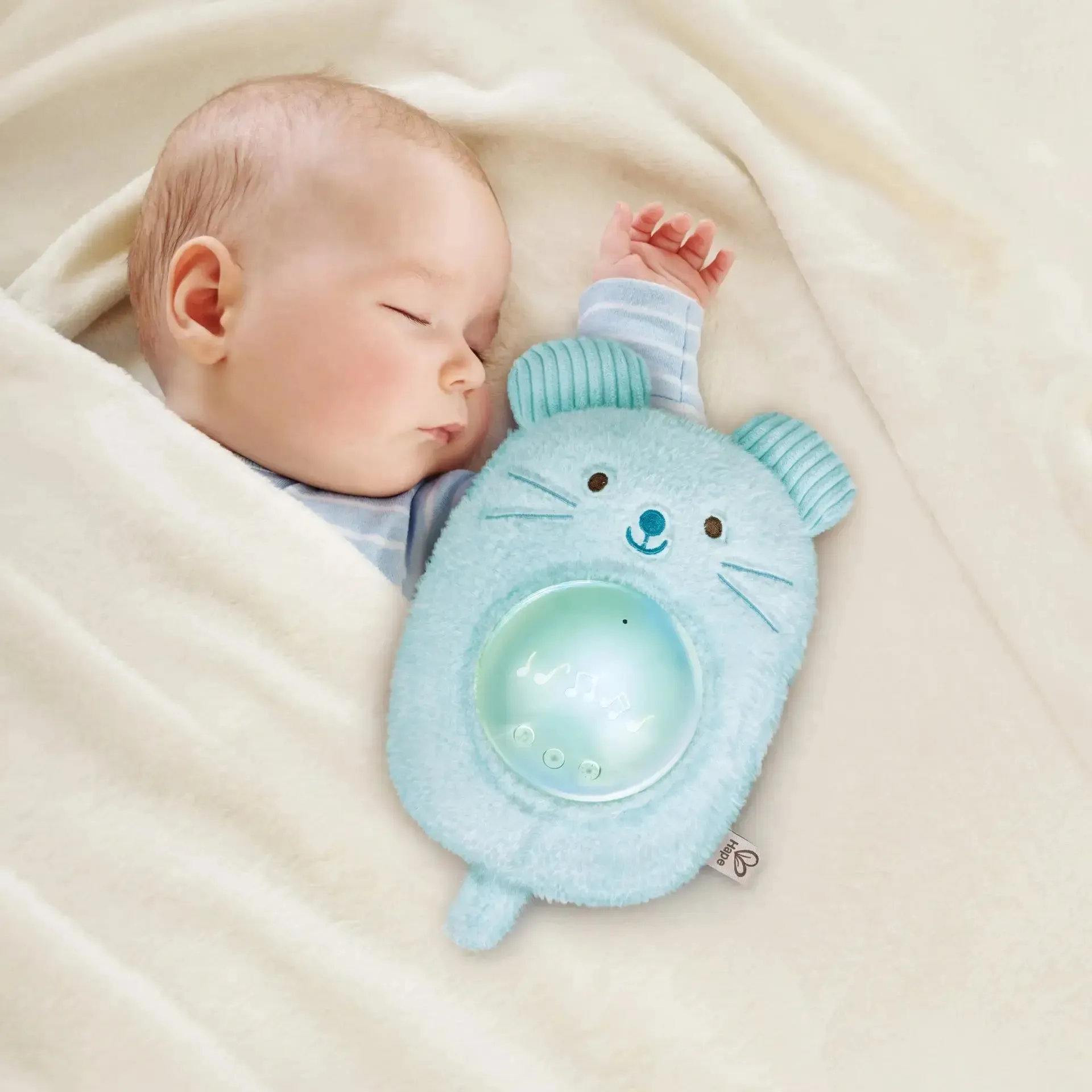 Hape My Music Pal-Huggy Momo | Portable Baby White Noise Sound Machine