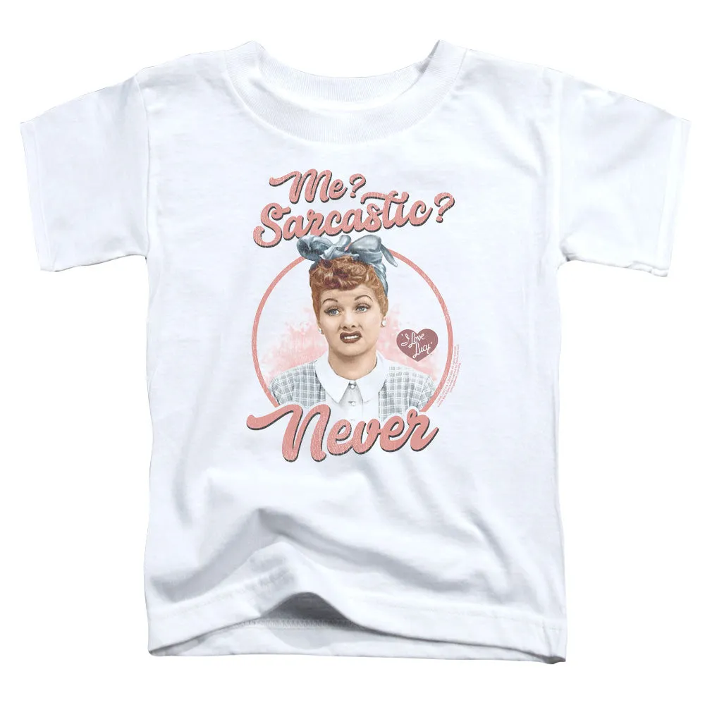 I Love Lucy Sarcastic Toddler Kids Youth T Shirt White
