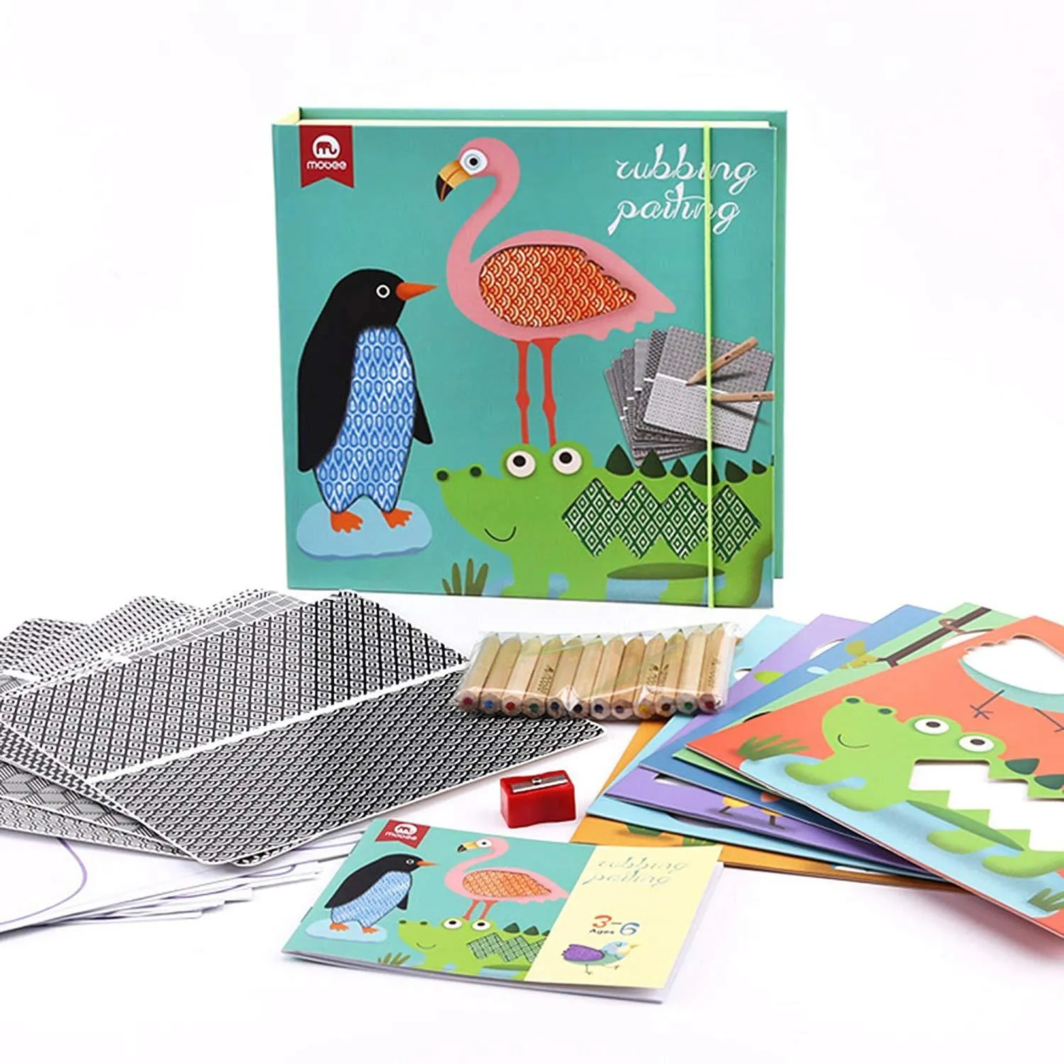 Kids DIY Rubbing Painting Set Toddler Early Educational Toys Painting Craft Kit Child Age 3-6