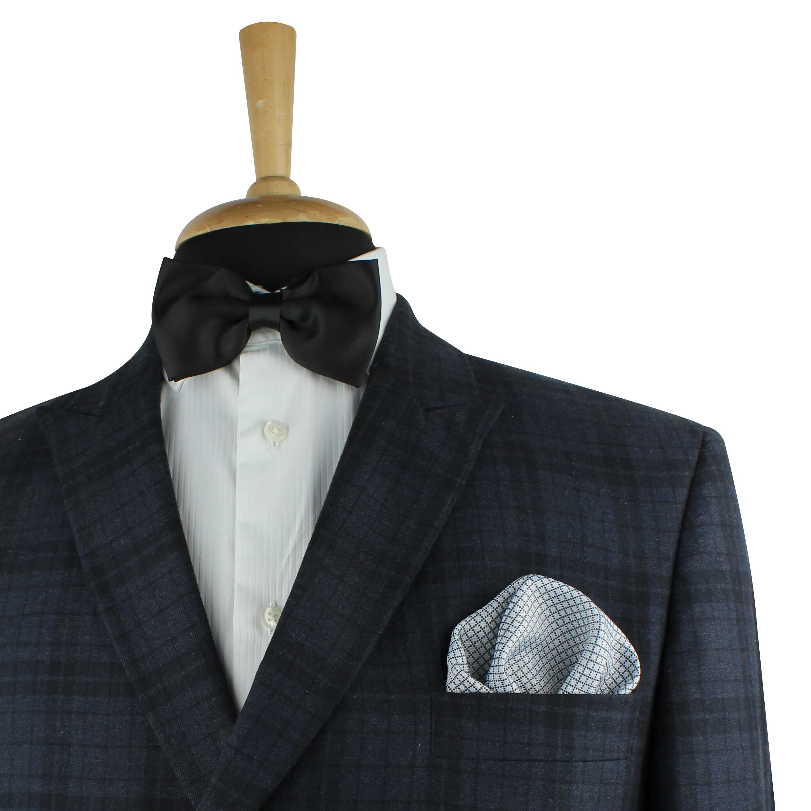 Kovove The Essentials Checkered White Necktie and Pocket Square Gift Box