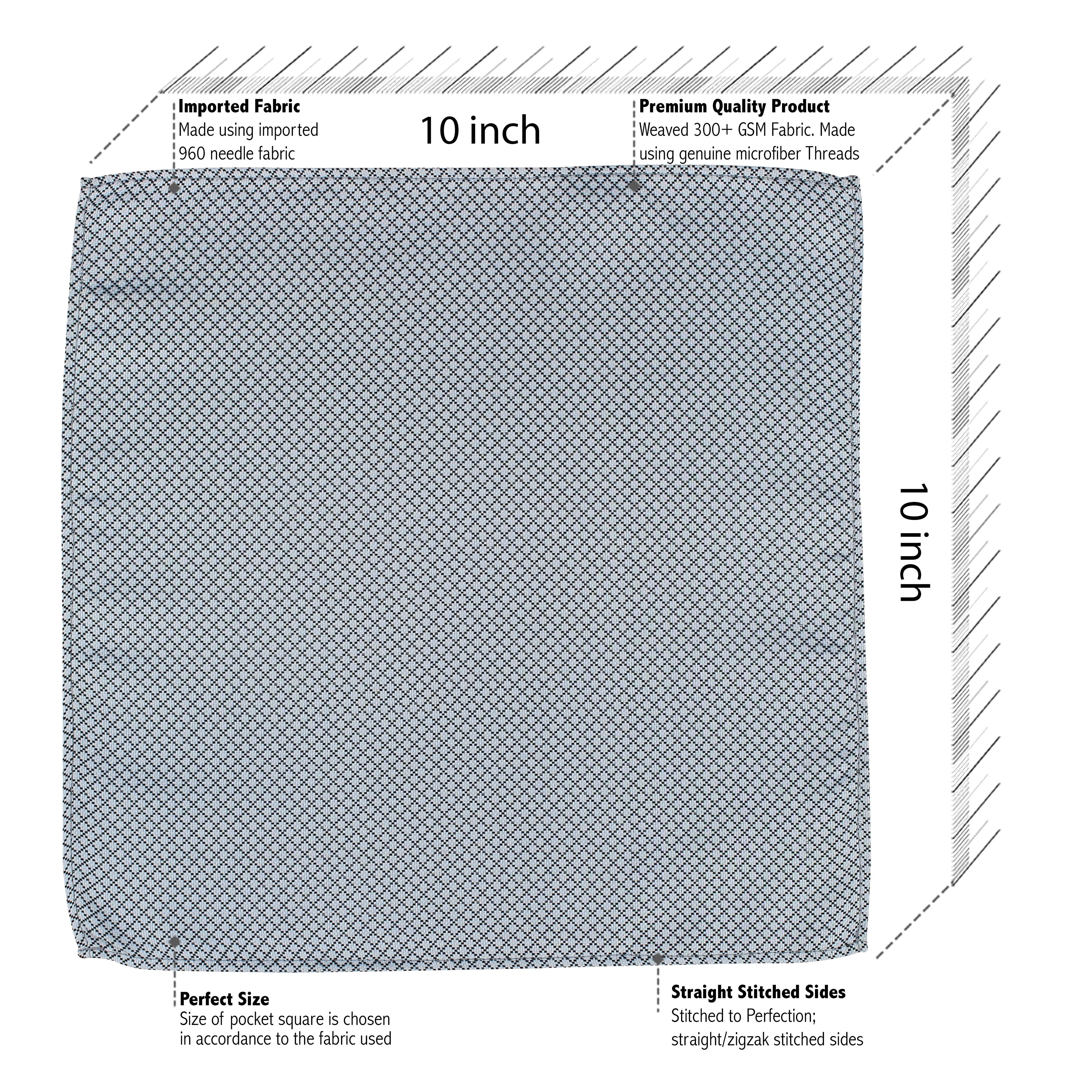 Kovove The Essentials Checkered White Necktie and Pocket Square Gift Box