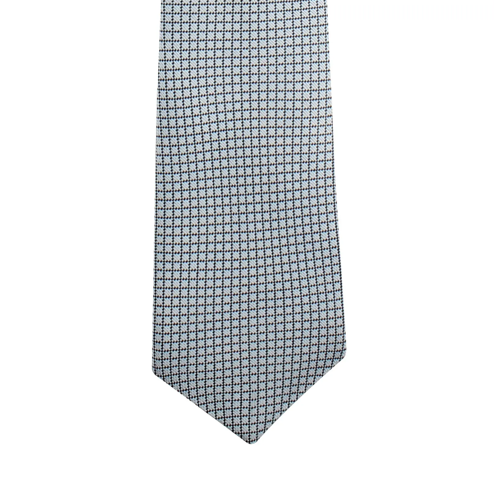 Kovove The Essentials Checkered White Necktie and Pocket Square Gift Box