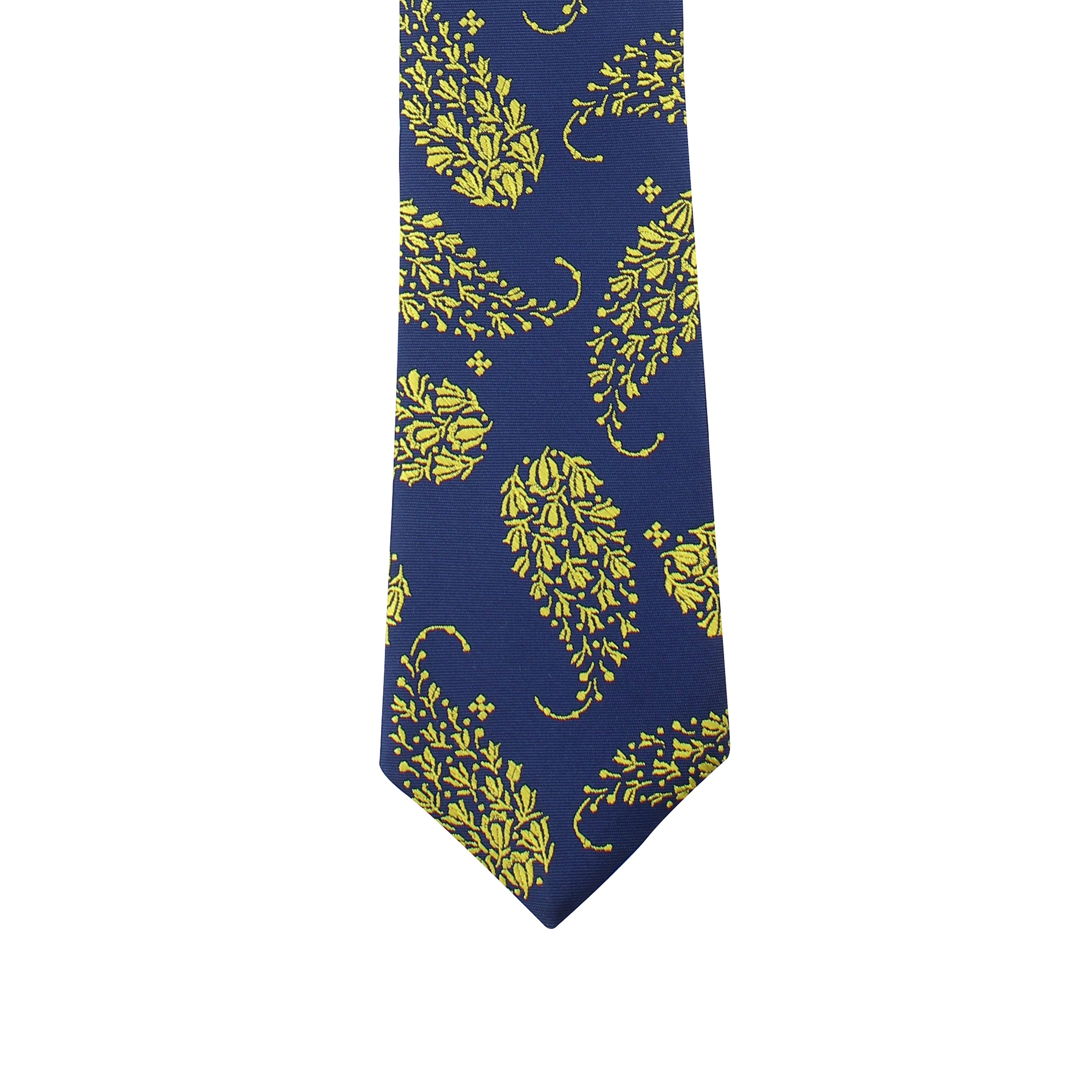 Kovove Yellow Floral Necktie and Pocket Square Gift Box