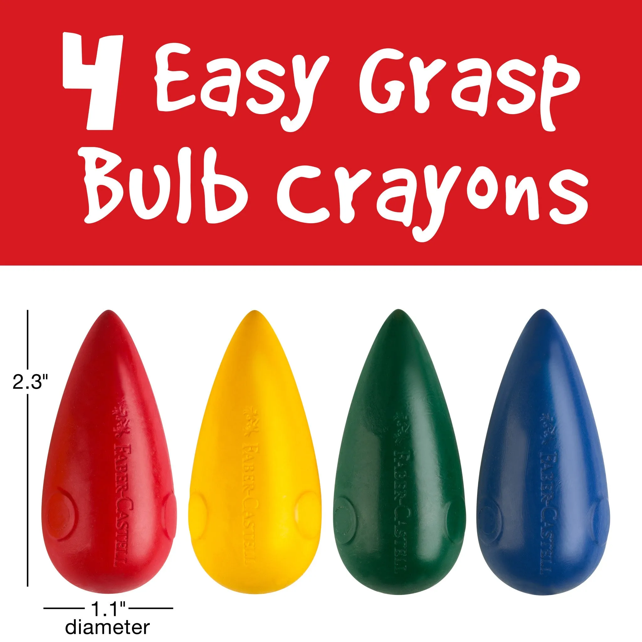 Little Creatives 4 Easy Grasp Bulb Crayons - #122604