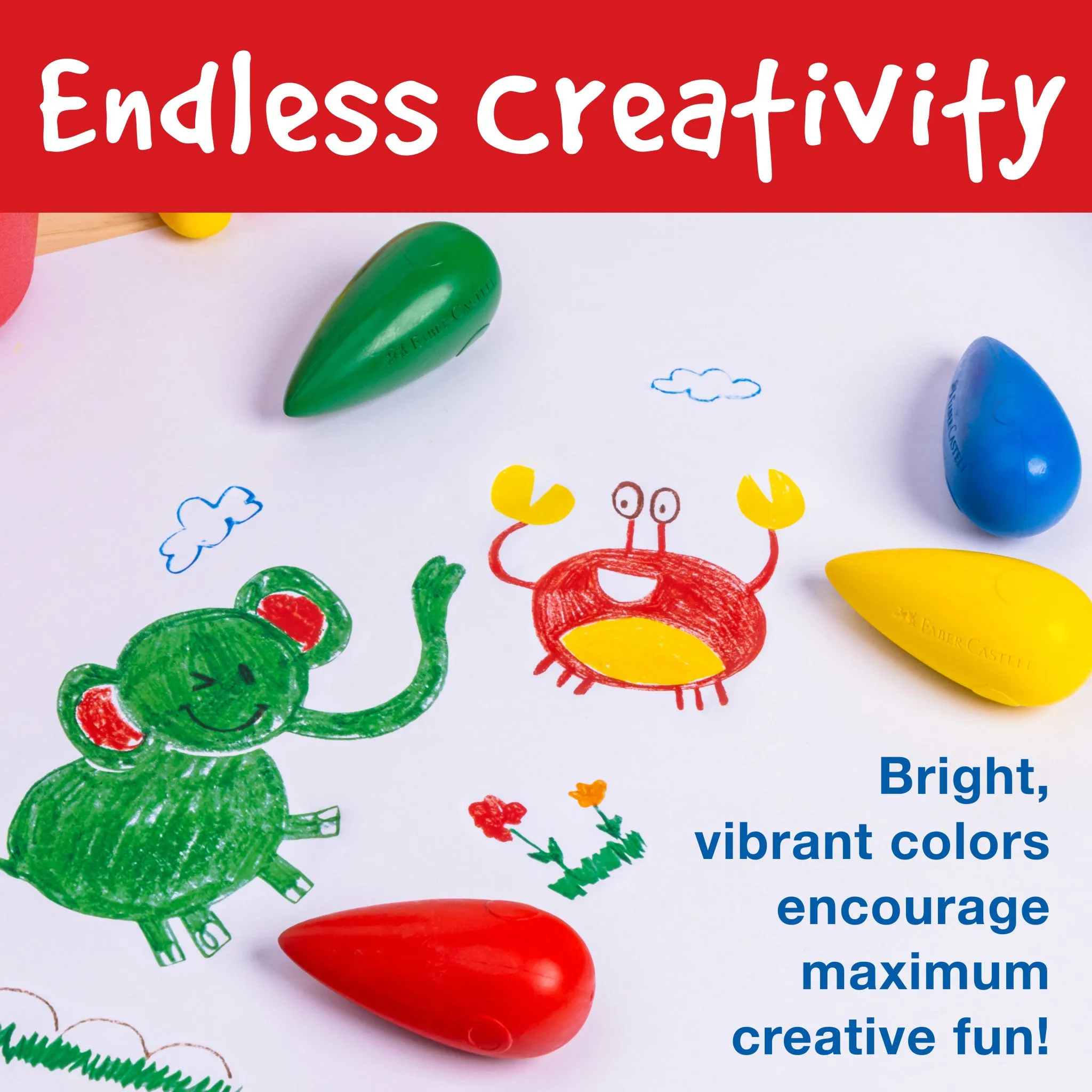 Little Creatives 4 Easy Grasp Bulb Crayons - #122604