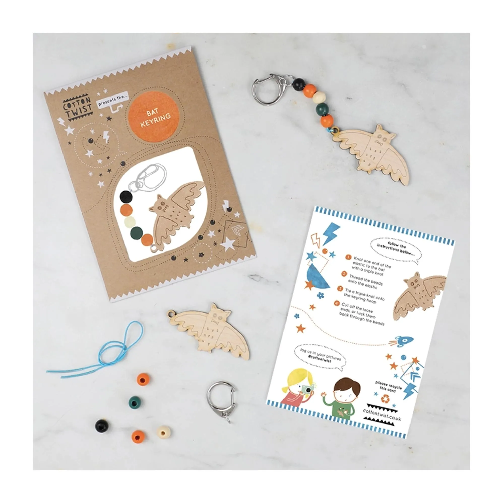 Make Your Own Bat Keyring Kit